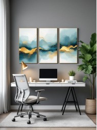 3 Parçalı Poster Tablo 3'lü Modern 06247