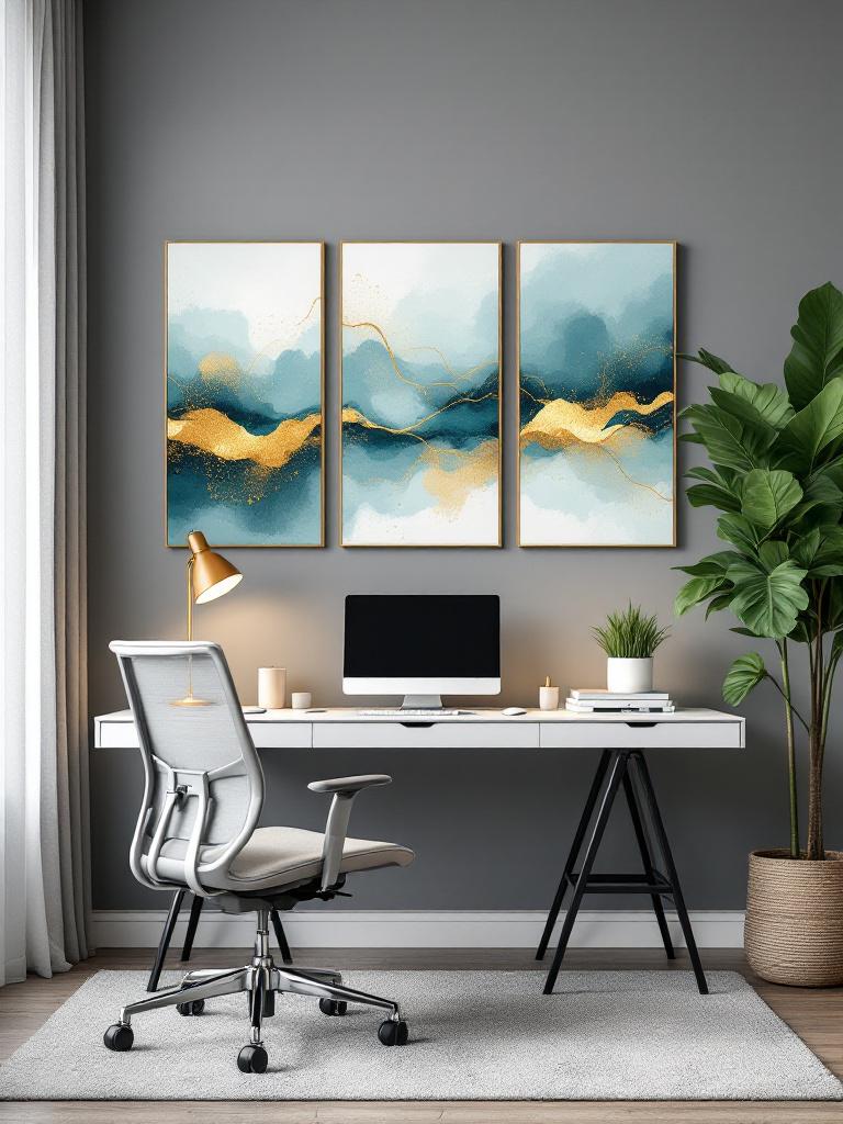 3 Parçalı Poster Tablo 3'lü Modern 06247